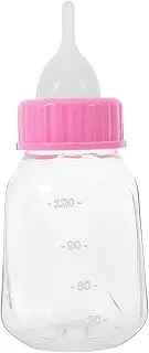FONDOTIN Pet Feeder Bottle Kit Transparent Milk Feeding Bottle for Newborn Kittens Puppies and Small Animals Safe Material Comfortable Teat for Easy