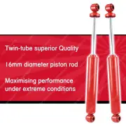 2x Rear KYB SKORCHED 4'S Shock Absorbers for Toyota Hilux GGN25R KUN26R 05-15