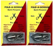 2-Pack Portable Folding Scissors - 3.5" - Metal Sharp Durable Travel Crafts Mini