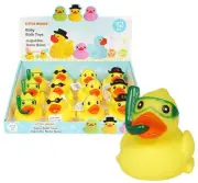 Little Mimos Baby Rubber Ducky Bath Toys 4-Pack Assorted Styles BPA free