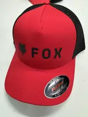 Fox Racing Flexfit Hat Red On Red Logo Adult Cap Large