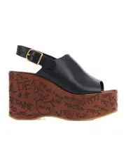 Chloé Maxime Wedge Sandals 35,36,37,38,39,40,41 black