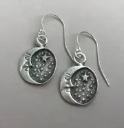 New Artisan Sterling Silver Sundance Charm hammered Earrings handmade jewelry