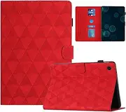Case for Samsung Galaxy Tab A9 Plus 11 Inch 2023 - Model (SM-X210/X215/X216) with Magnetic Clasp, PU Leather Folio Cover with Auto Wake/Sleep Function, Red