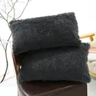 Dark Grey Faux Fur Pillowcase Set - Crystal Velvet Plush Throw Pillow Covers, Be