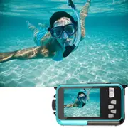 24MP Underwater Portable Digital Camera for Snorkeling-Blue