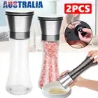 180ML Stainless Steel Salt And Pepper Grinder Manual Ceramic Mills Glass Kitchen