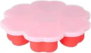 Reusable Heart Shaped Silicone Ice Mold Tray with Lid Food Grade Microwave Safe Dishwasher Safe for Baby Food Storage Red 64ml Capacity