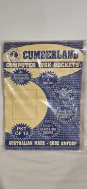 Vintage 3.5" Floppy Disk Pockets - Computer Disk Binder Pockets
