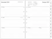 2025 Weekly & Monthly Planner Refill, 5-1/2" X 8-1/2", Runs from January 2025 to