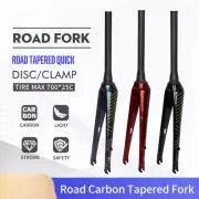 Full Carbon Fiber Front Fork 700*25C Disc Brake C Brake Road Bike Hard Fork