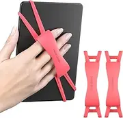 2 Pack Comfortable Hand Strap for Kindle and Tablets, Kindle Accessories for Reading in Bed, Secure and Lightweight Grip Holder for 4.7-8" Kindle Paperwhite/Kobo/Oasis/E-Book/Phone (Pink)