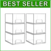 Durable Stackable Storage Bin Set with Pull-Out Handles - Perfect for Any Room