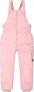 [Happy Cherry] Baby Boys Girls Winter Trousers Snow Bibs Pants Toddler Overall Ski Trousers Newborn Windproof Puffer Pants Lightweight Warm Snowsuit Zipper Outfit for 0-4T
