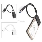 White/Black USB 2.0 to SATA Adapter Cable For Laptop CD DVD Rom Drive 7+6 13Pin