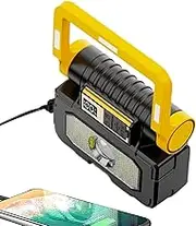 Portable Work Light,Handheld Car Repair Flashlight - Multifunctional Weatherproof Rechargeable Solar Work Light for Workshop, Camping, Garage, Backyard