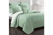Ramesses 9 Pieces Interlaced Vine Comforter Set Queen Frost