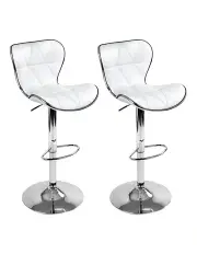 [Artiss] Kitchen Chairs Bar Stools in White
