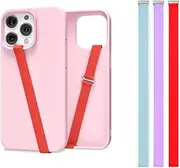 Mizi [3 Pack] C-Shaped Clip Finger Phone Grip, Silicone Mobile Phone Strap for Phone Case with Clip as Phone Loop Holder for iPhone & Android Phones - ‎(Red/Purple/Teal)(Small)