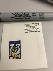 Warhammer 40K Classic Ultramarines Valius Banner Flag Sticker 1996 OOP B