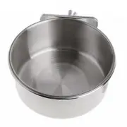 Hanging Cage Bowl Pet Birds Stainless Steel Feeding Food Drinking Feeder Dish