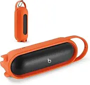 Silicone Carrying Case Cover for Beats Pill 2024 Portable Bluetooth Speaker, Protective Sleeve Travel Case Speakers Accessories (Orange)