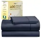 California Design Den 100% Cotton Twin Sheets Set 400 Thread Count Sateen Bed...