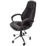 New Rapidline Executive Office Chair High Back Seating PU Black CL410