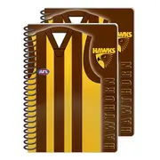 Hawthorn Hawks AFL 2 Pack Spiral Bound A5 Notebooks