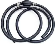 3/8 Inch 6FT boat fuel line with primer bulb Nylon Braided Fuel Line Assembly 3/8" 10mm Hose Line Universal Fuel Line with Primer Bulb Steel Hose Clamps for Marine Outboard Boat Motor RVs