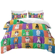 Multi Dog Panel Quilt Cover