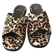 womens sandals Cross Strap In Ivory leopard calf Size 8 1/2