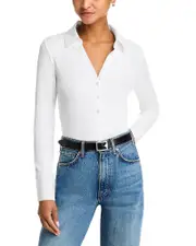 Veronica Beard Scottie Mixed Media Shirt
