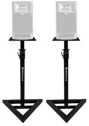 (2) Rockville Adjustable Studio Monitor Speaker Stands For JBL 708P Monitors
