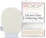 [SERAPHIC SKINCARE] Divine Glow Exfoliating Mitt (1pc) – 100%, Dye-Free, Bleach-Free Vegan Viscose Korean Exfoliating Glove – Body Exfoliator for Self-Tan Removal & Keratosis Pilaris