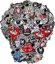 Meneng Embroidered Patches Iron-on Appliques: 30pcs Assorted Cool Punk Embroidery Sew-on Patch for Jackets Clothing
