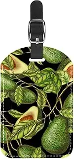 [WOSHJIUK] Luggage Tags,2 Pack Labels Suitcase Tags,Green Fruit Avocados,Luggage Tags Privacy Protection Travel Bag Tag