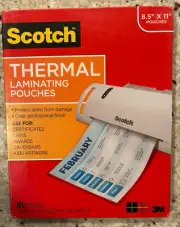 Scotch Thermal Laminating Pouch es8.9"x11.4" 100 sheets