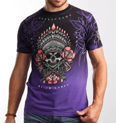 Affliction Black Label Men's “THUNDER SKY” Premium S/Sleeve Shirt; SMALL NWT