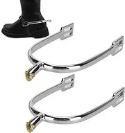 2Pcs Zinc Alloy English Style Spurs, Exquisite Workmanship, Spurs for Cowboy Boots, R otating Rowel Design, Improve Leg Sensitivity of Horse, for Horse Training, Equestrian competi