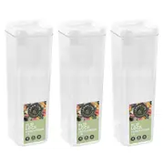 3x Lemon & Lime Flip Lock 1.9L/30cm Food Storer/Storage Square Container w/ Lid