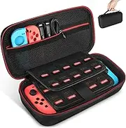 Keten Nintendo Switch Case, Upgraded Version Nintendo Switch Travel Carry Case with 19 Games Cartridge Holders for Nintendo Switch Console, Games, Joy-Con and Other Nintendo Switch Accessories