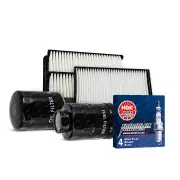 NGK Iridium IX Spark Plugs & NTK Filter Kit for Subaru Forester SG S11 2.5 02-05