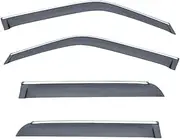 Fit for Nissan Juke 2011- Window Rain Guards Outer Accessories Trim Chrome Weathershields Wind Rain Guard Deflectors Ventvisor