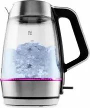 1.5L Clear Kettle LED Cool Touch Slimline Stainless Steel Blue.