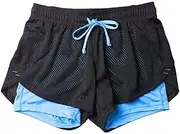 [Generic] Womens Shorts Baggy Trendy Drawstring Pocket Sporty Short Quick Dry Spring Outfits Fall Fashion Clothes, Sky Blue, Small