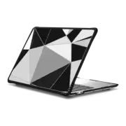 MacBook Pro 13-inch (M1 / M2 / Intel) Impact Case Geometrical black white gray silver glitter abstract pattern
