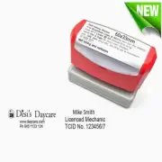 Personalised Self Inking Rubber Custom Stamp Business Address 60x33mm Sydney