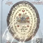 Dimensions Stitchables Cross Stitch Kit 7790 Mother Is Love 1988 Board & Ruffle