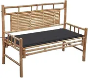 Garden Bench Garden Bench with Cushion 120 cm Bamboo